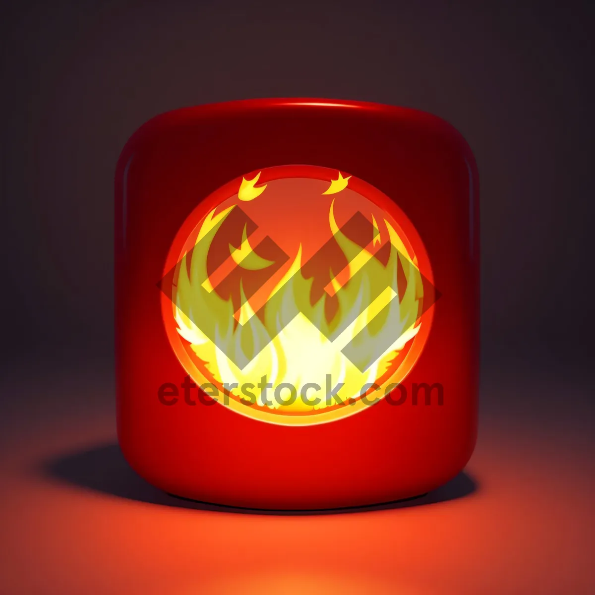 Picture of Vibrant Web Button: Orange Blaze Glass Icon