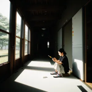 Happy businesspeople working together in modern office