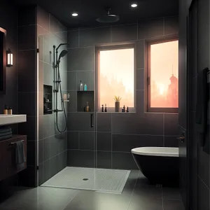 Modern Luxury Bathroom with Elegant Furniture and Stunning Architectural Features