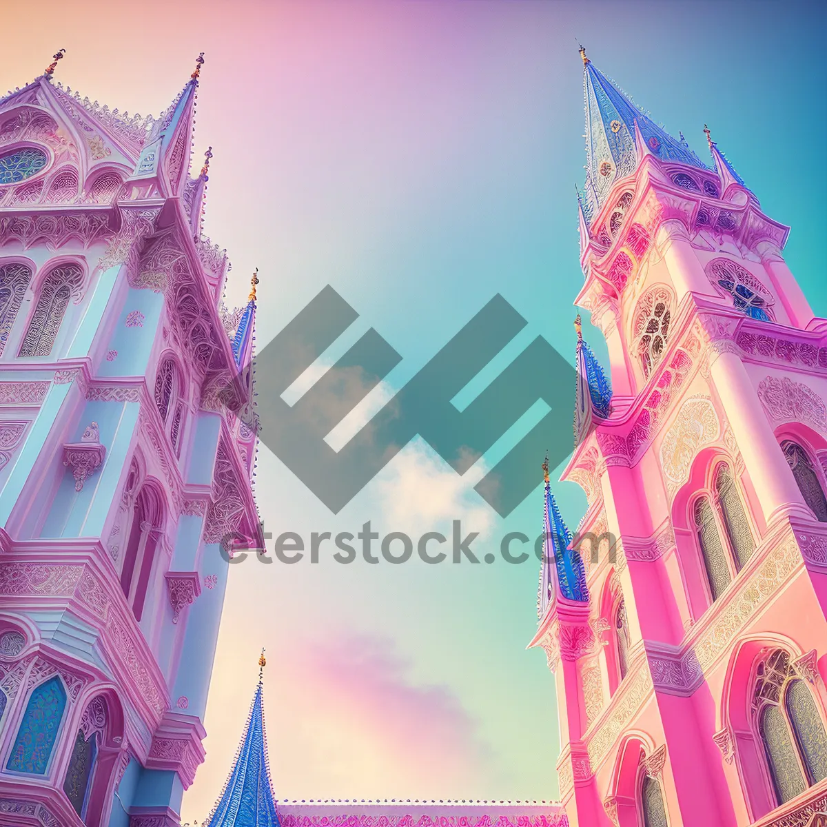 Picture of Cathedral Tower in Historic City Skyline