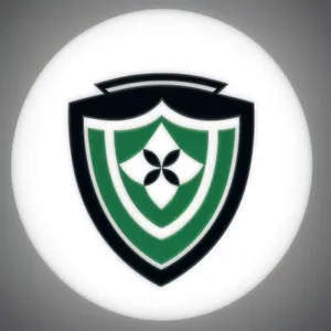 Glossy Flag Icon: Shiny Round Heraldry Symbol