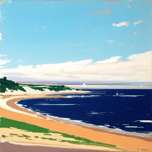 Sunny Dune Horizon on a Summer Beach