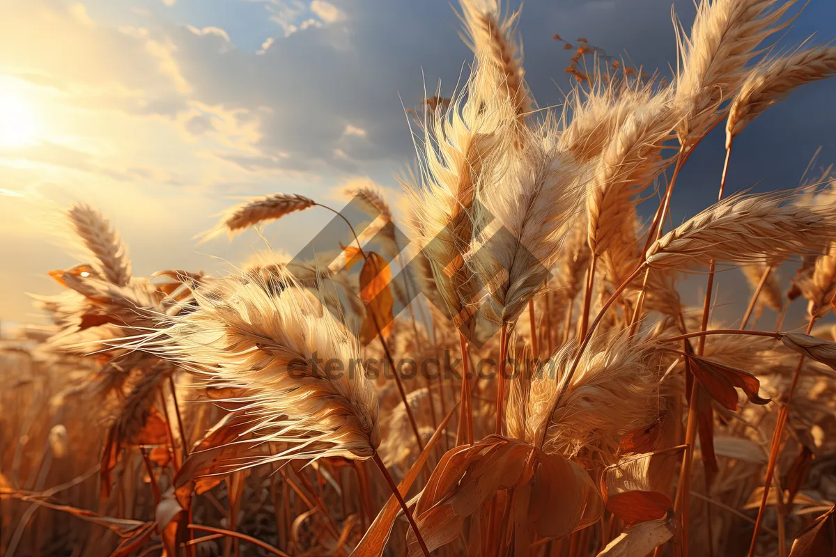 Picture of Golden Wheat Field Under Summer Sky