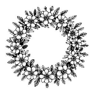 Vintage floral ornate border design element.