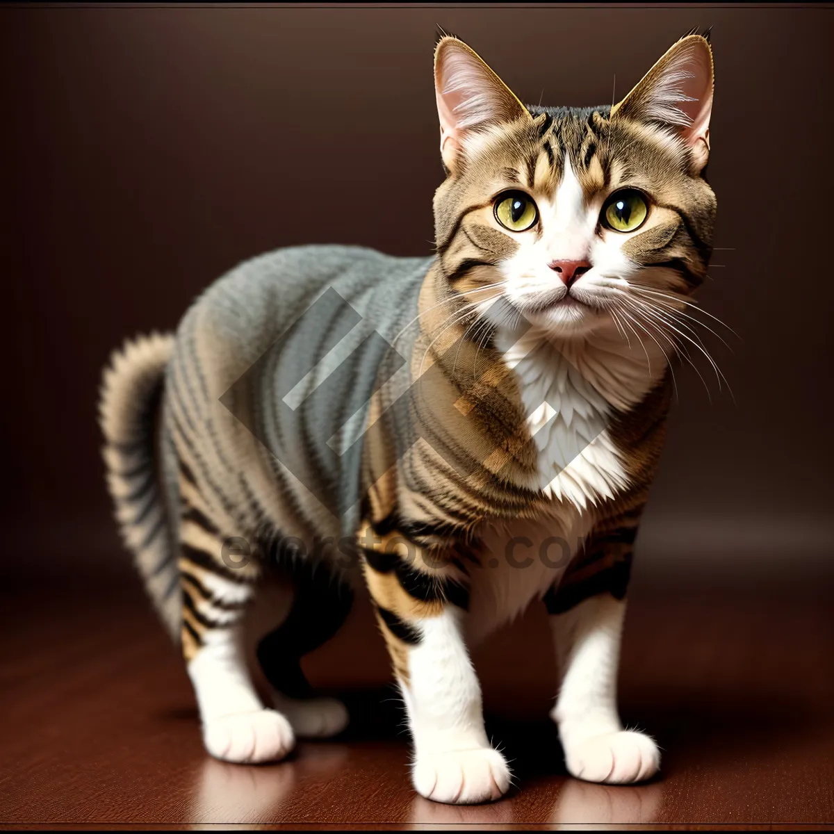 Picture of Curious Kitty with Fluffy Fur and Whiskers