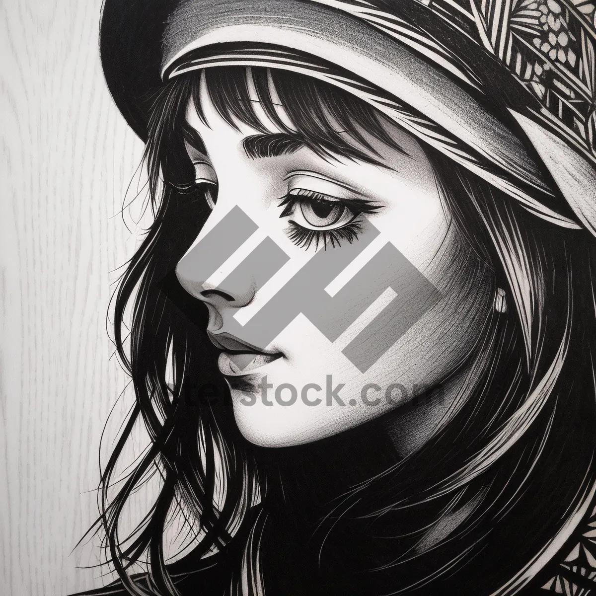 Picture of Seductive brunette model mesmerizes with captivating gaze