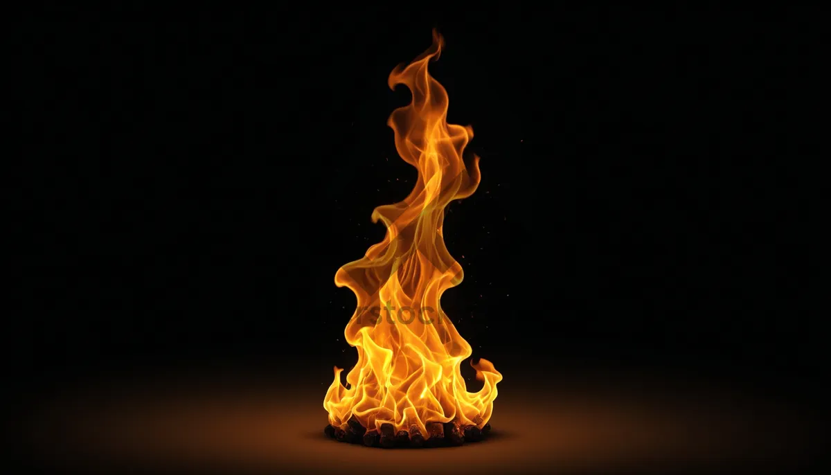 Picture of Fiery Blaze of Orange and Yellow Flames