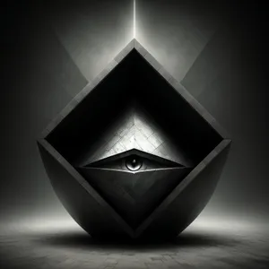Glistening Crystal Icon - Solid Glass Symbol
