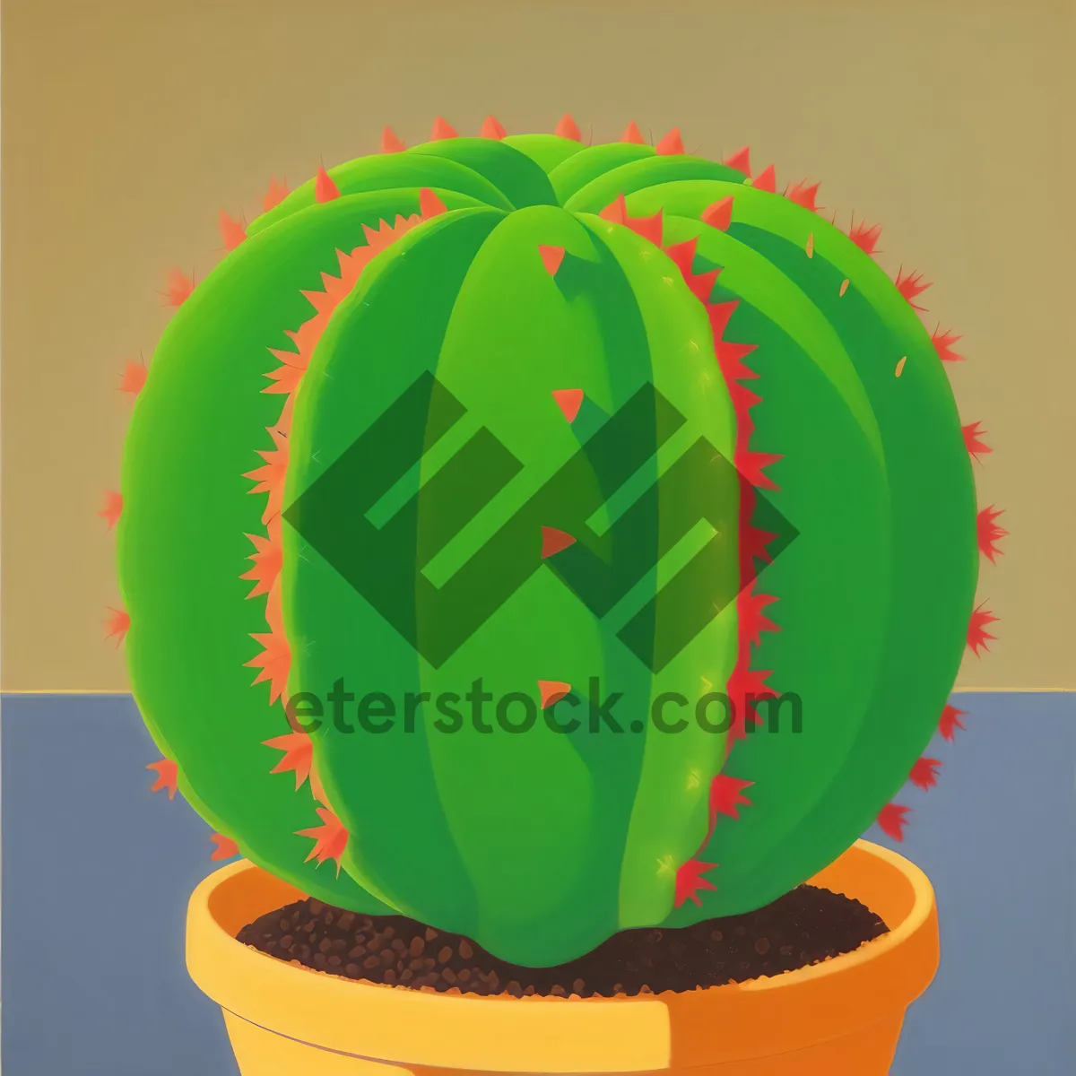 Picture of Candy Cactus Plant with Rubber Band Decoration