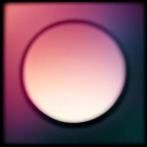 Shiny Round Button Icon with Glass Reflection