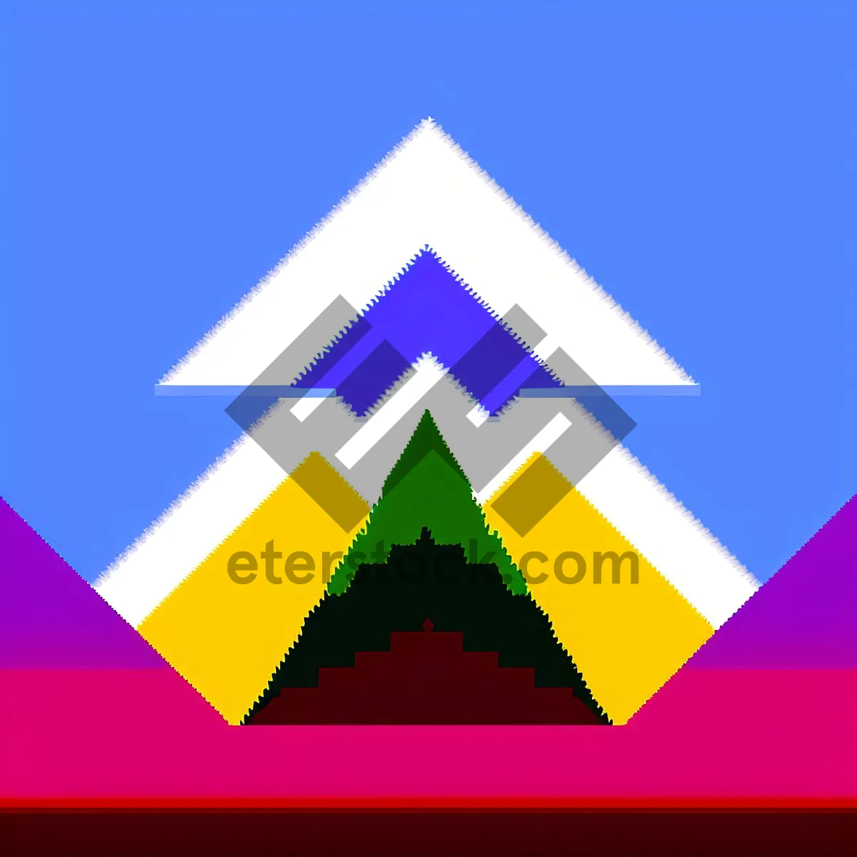 Picture of Flag Pyramid: Symbolic Graphic Design with National Icons