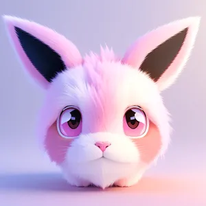 Cute Bunny Kitty with Fluffy Fur