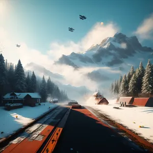 Majestic Alpine Winter Wonderland