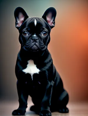 Adorable Bulldog Puppy in Cute Muzzle