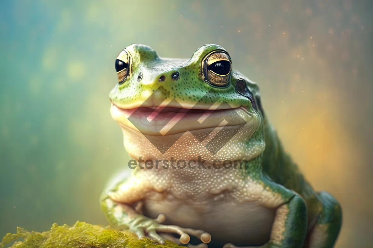 Picture of Bulging Eyed Tree Frog - Colorful Abstraction of Wildlife