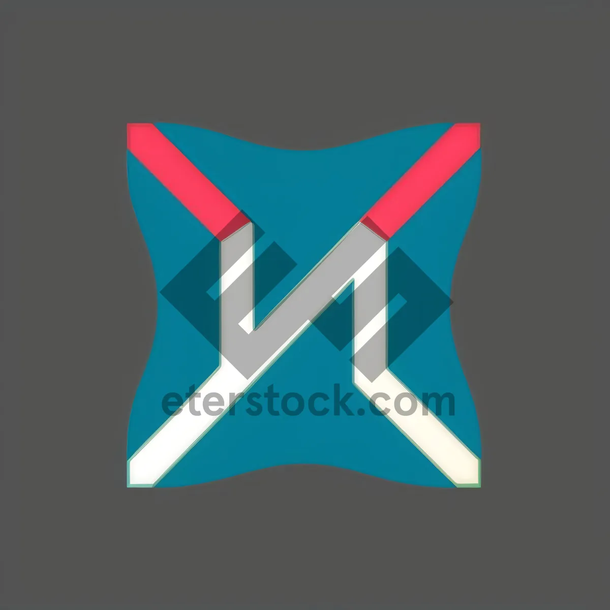 Picture of Patriot 3D Flag Symbol Icon with Arrow