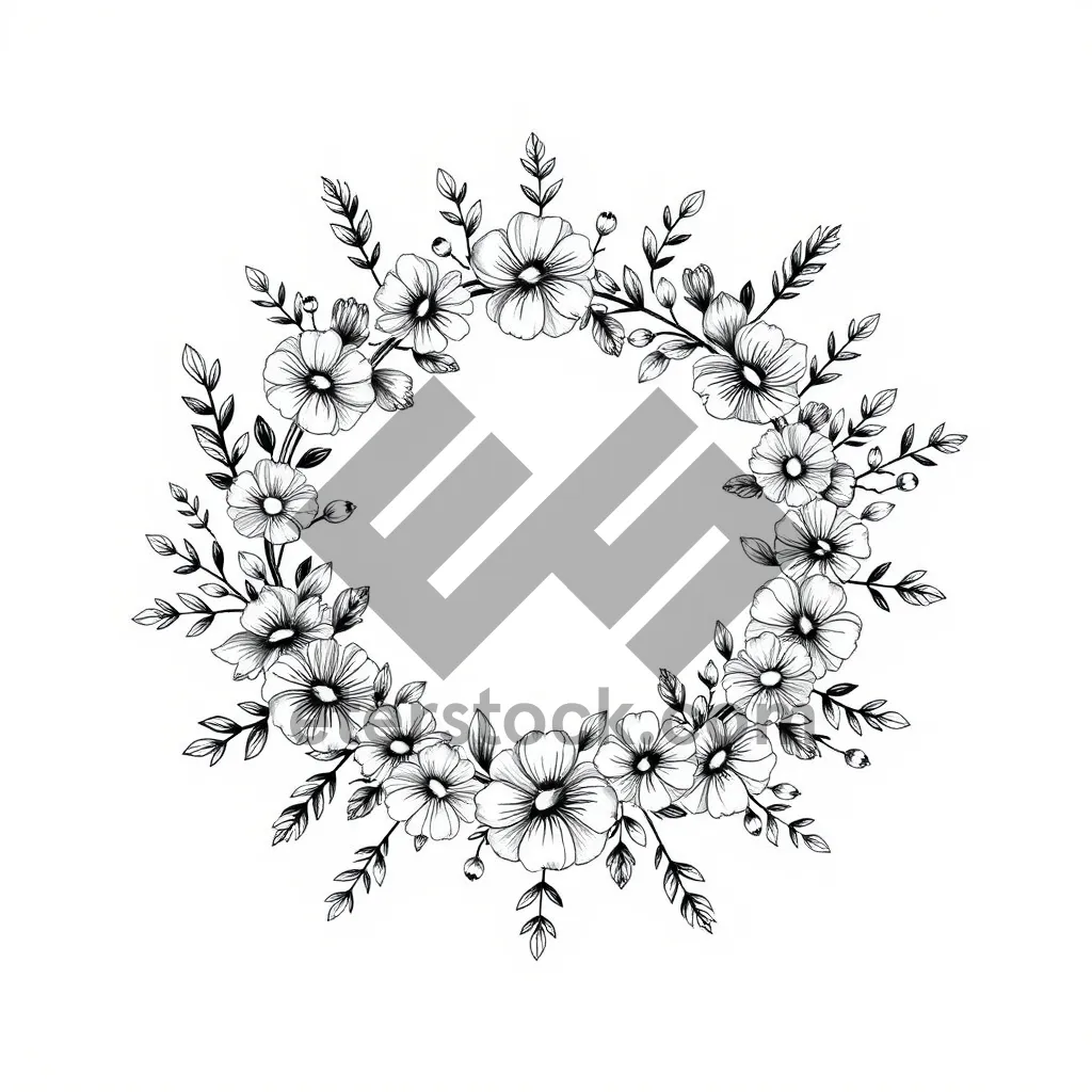 Picture of Winter Snowflake Decorative Ornament Border