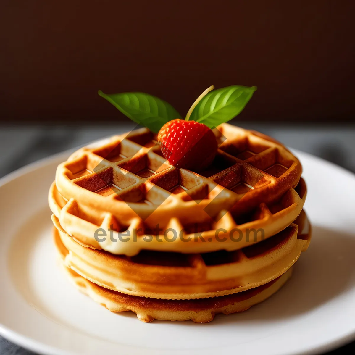 Picture of Delicious Chocolate Strawberry Cake with Gourmet Chocolate Sauce