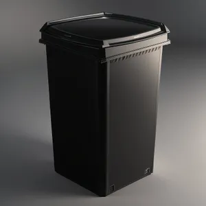 Durable Metal Garbage Bin - 3D Object