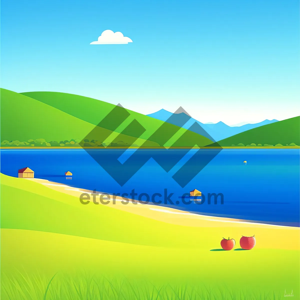 Picture of Idyllic countryside under a sunny sky