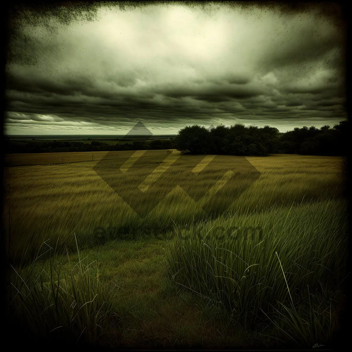 Picture of Enchanting Sunset Over Rural Landscape