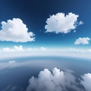 Vibrant Cumulonimbus in Clear Blue Sky