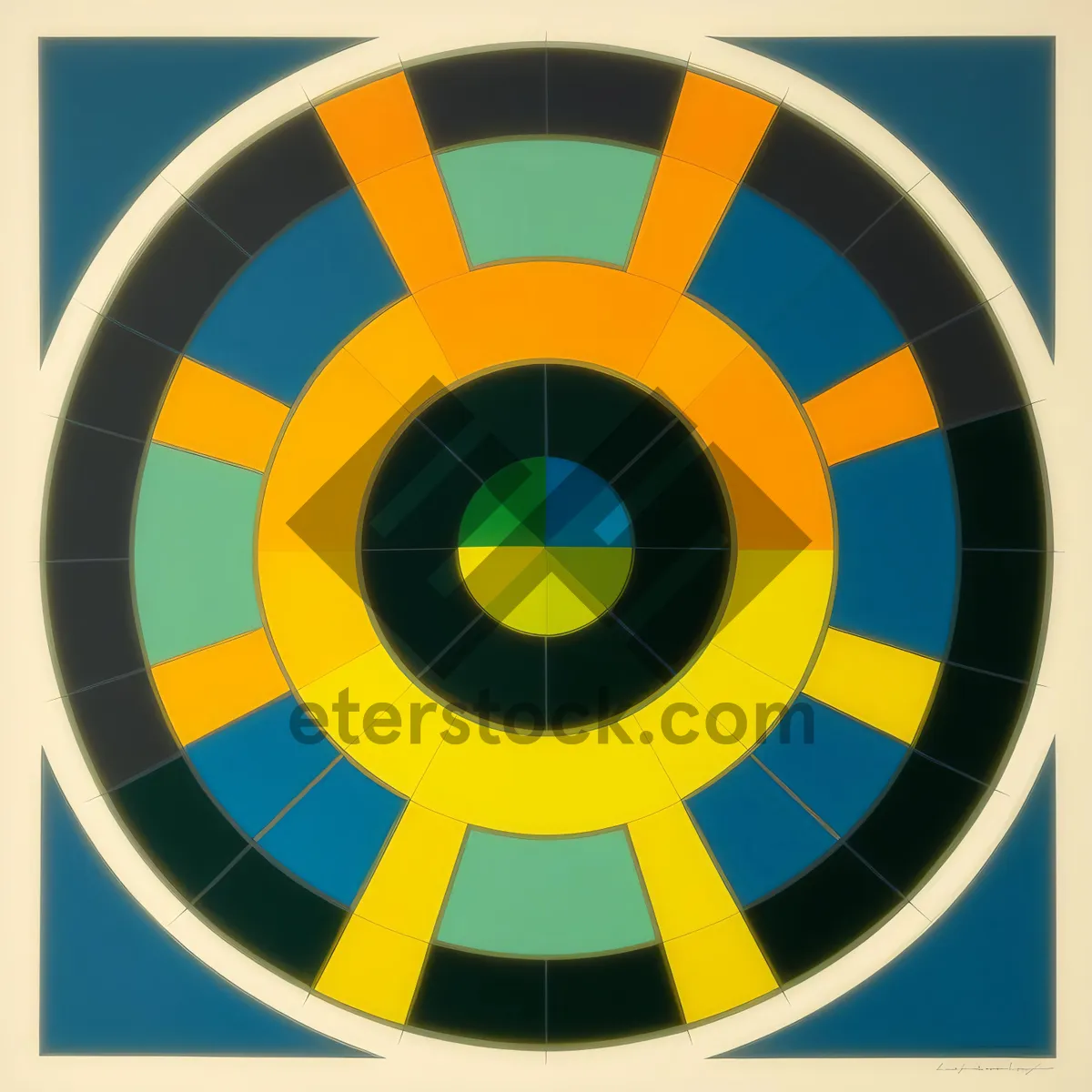 Picture of Round Web Button Icon for Business Design