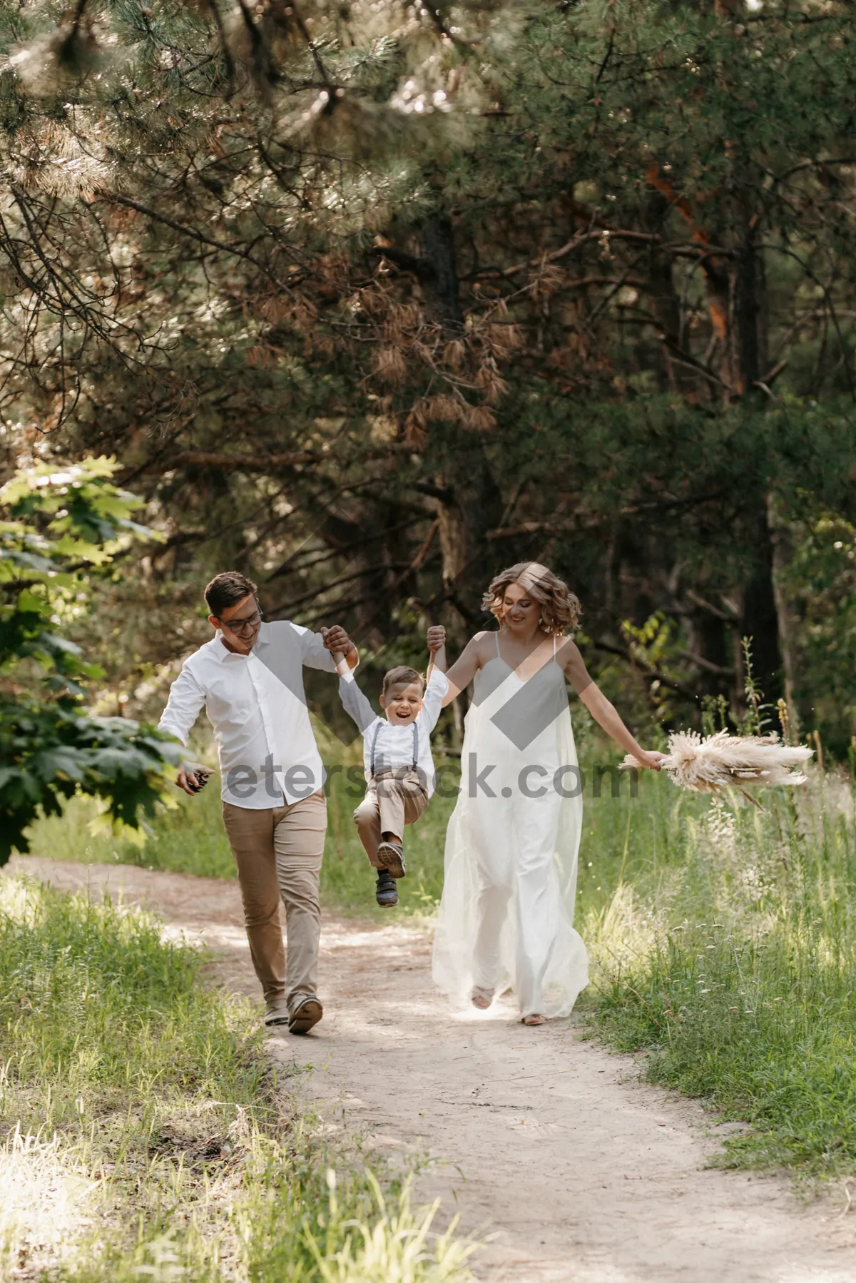 Picture of Happy couple in park on summer day.