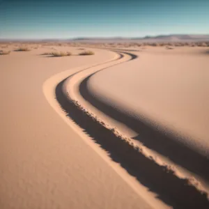 Sunny Desert Dune Landscape in Morocco