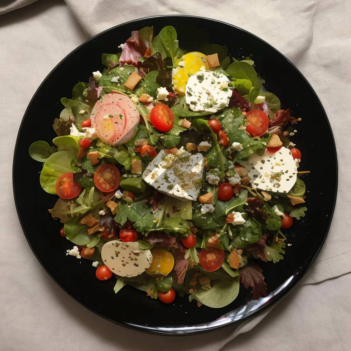Picture of Fresh and Healthy Vegetable Salad Plate