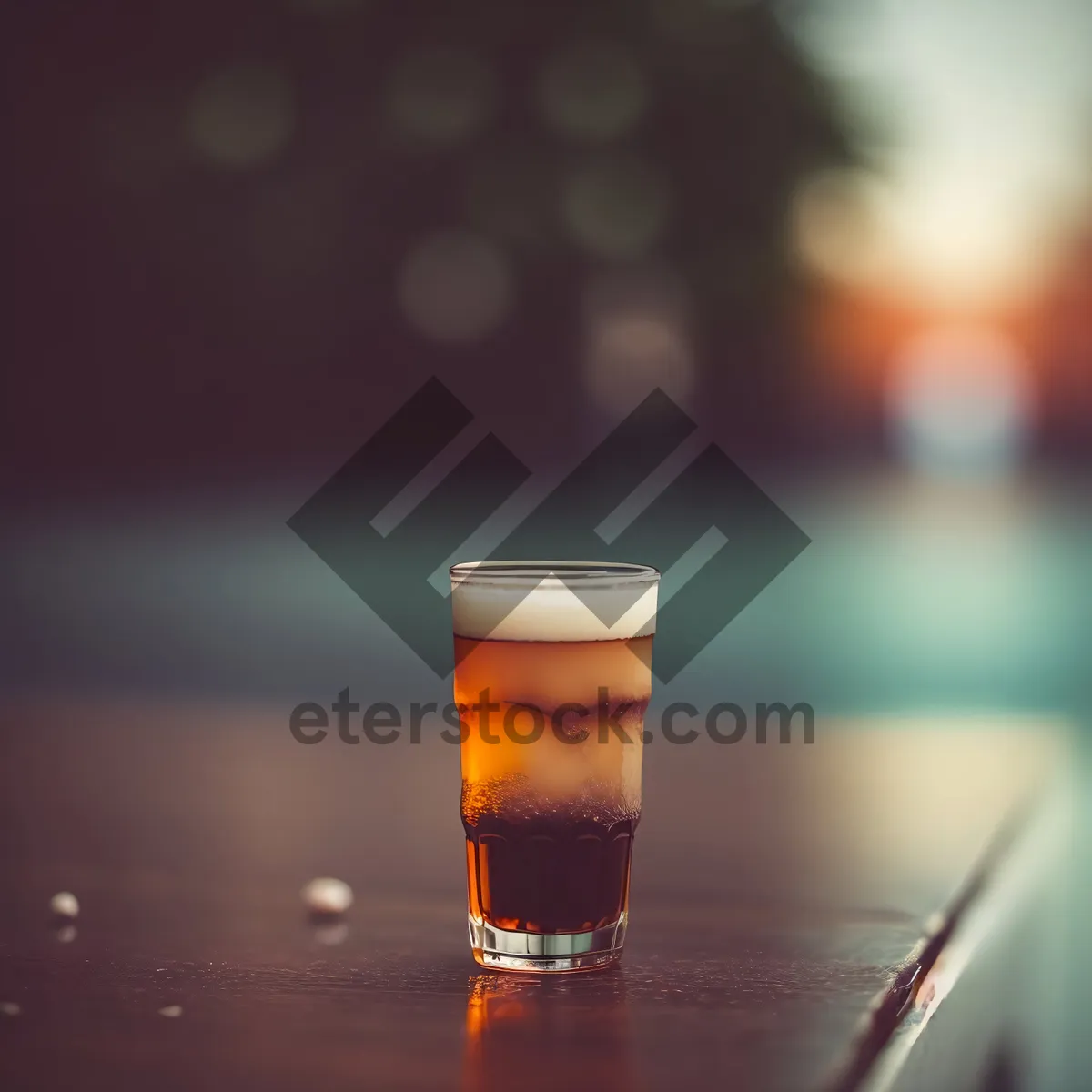 Picture of Frothy Lager in Beer Glass