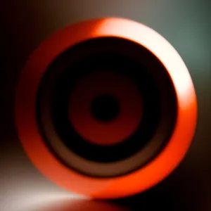 Shiny black circle music icon