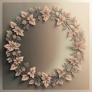 Vintage floral border pattern frame