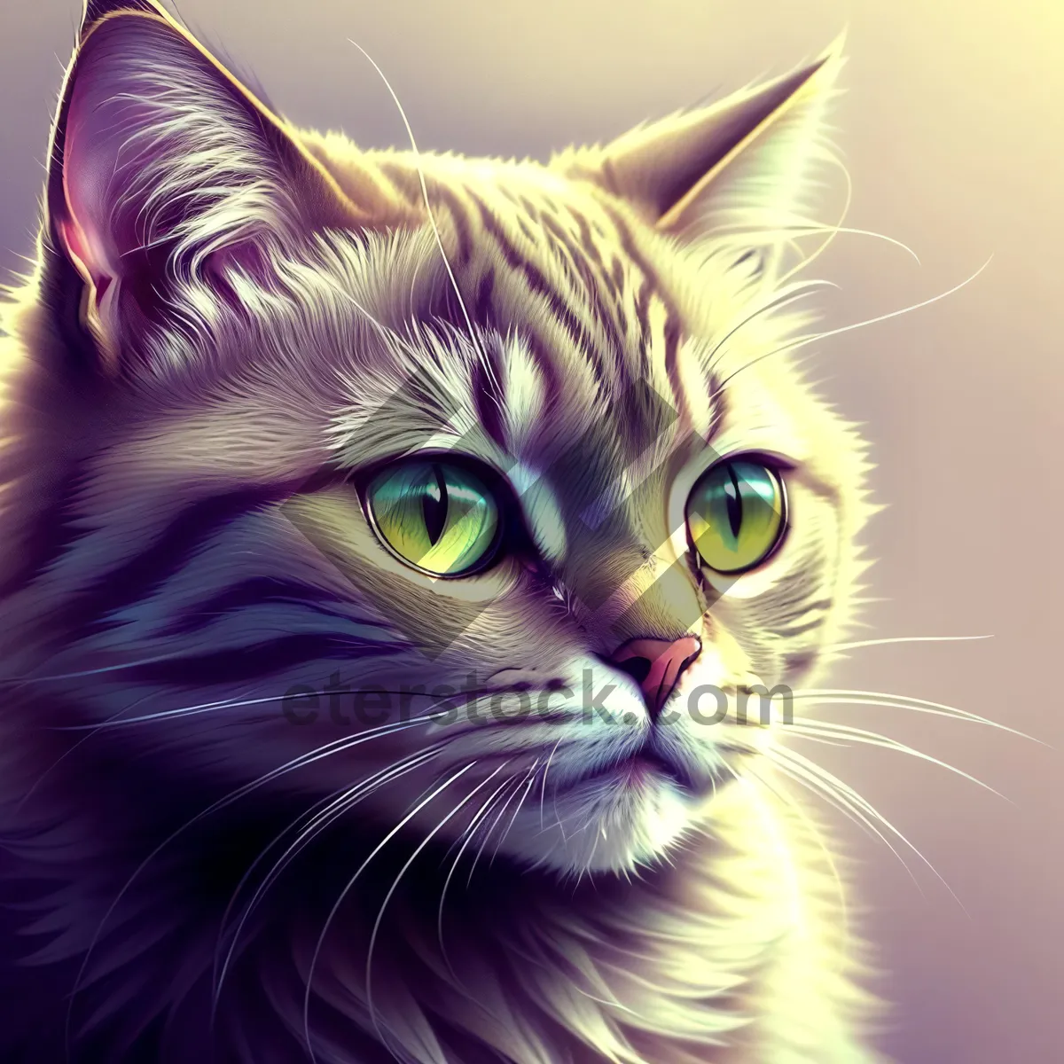 Picture of Adorable Tabby Kitty with Curious Eyes