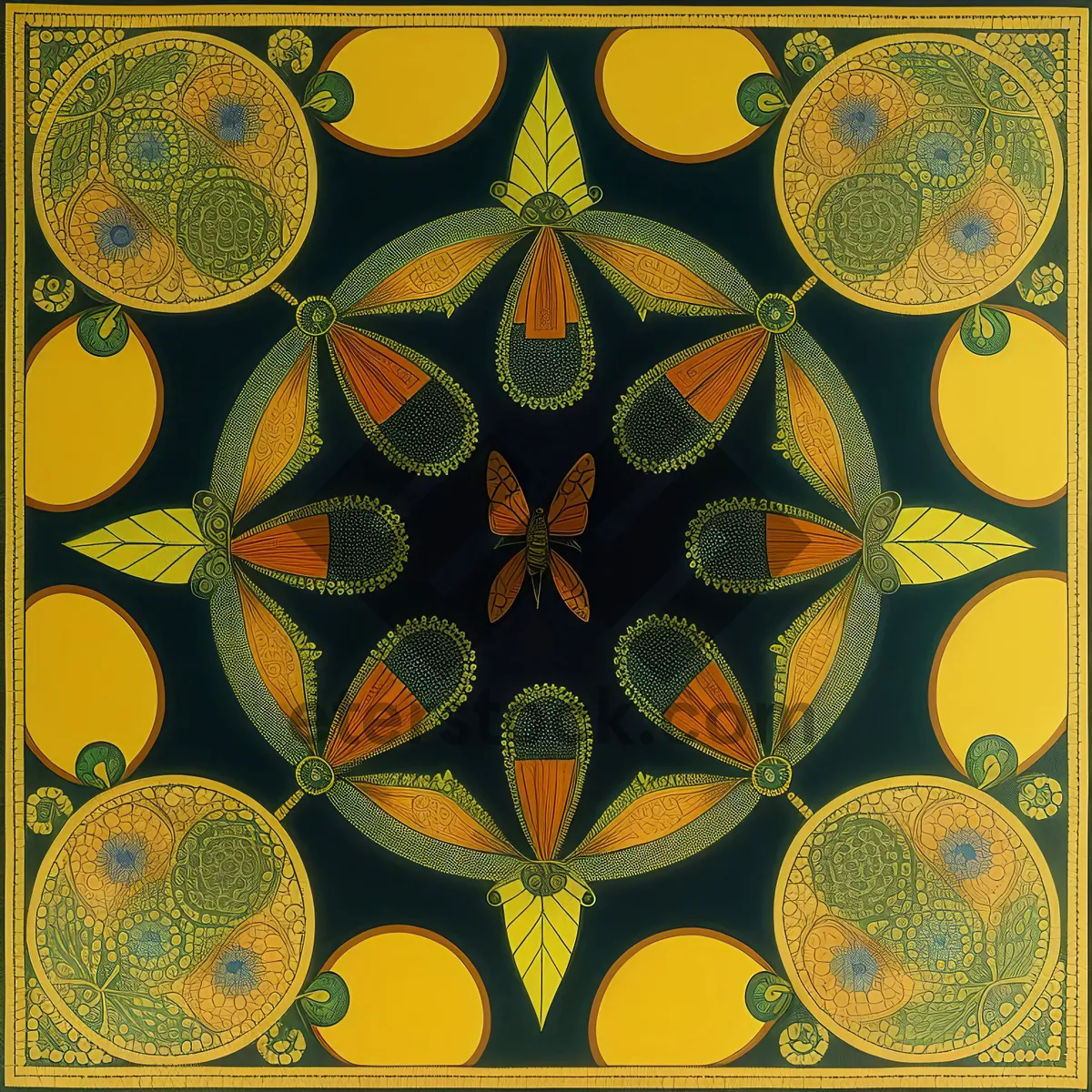 Picture of Damask Floral Tile: Retro Vintage Seamless Wallpaper Design