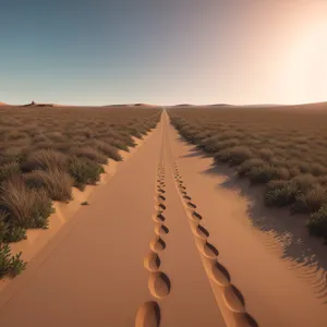 Dune Horizon: Serene Sand landscape with Sky