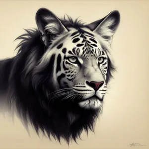 Striped Jungle Feline: Black and White Zebra Tiger