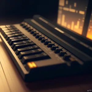 Modern Black Synthesizer Keyboard for Electronic Music Production