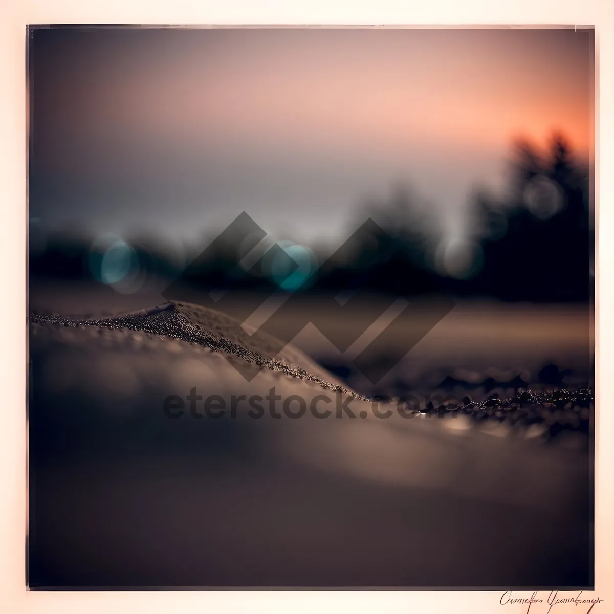 Picture of Vibrant Sunset Sky with Reflective Horizon