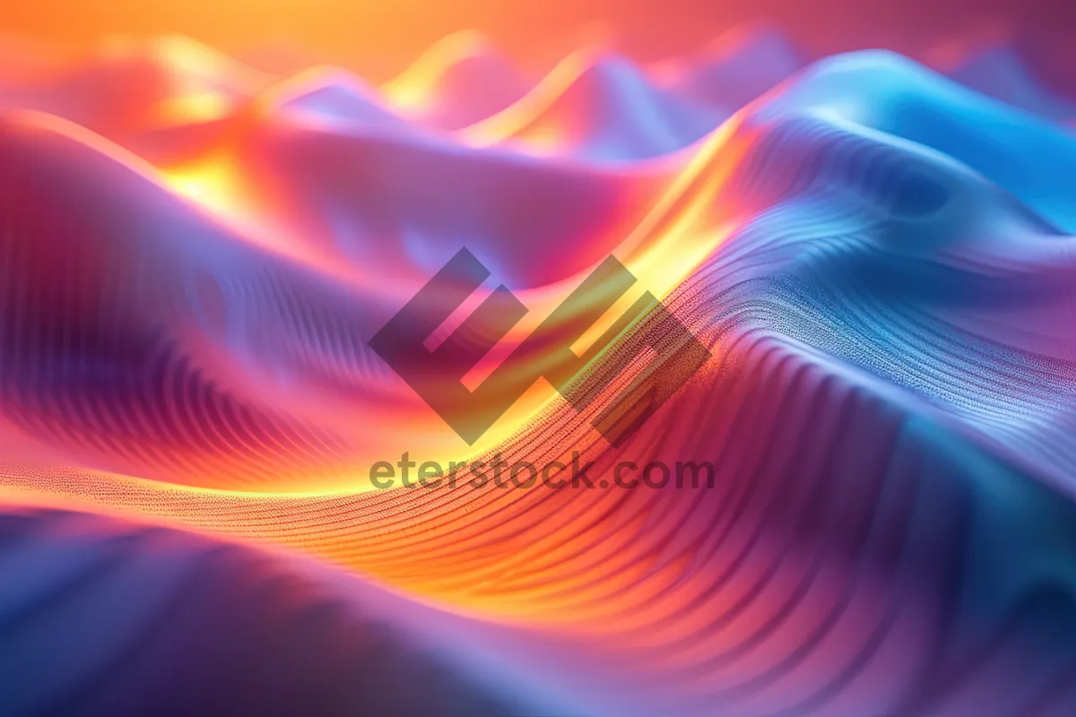 Picture of Colorful futuristic digital fractal graphic design