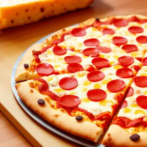 Delicious Pepperoni Pizza on Crispy Gourmet Crust