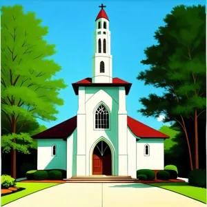 Old Cathedral and Bell Tower amidst Historic Cityscape