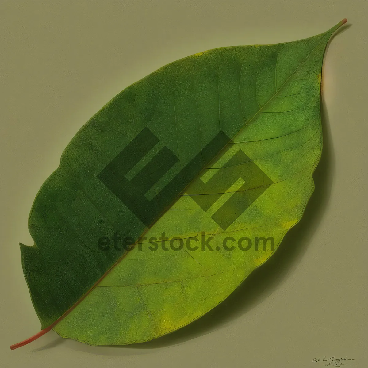 Picture of Exquisite Arum Leaf: Flamingo Flower Foliage in Natural Garden