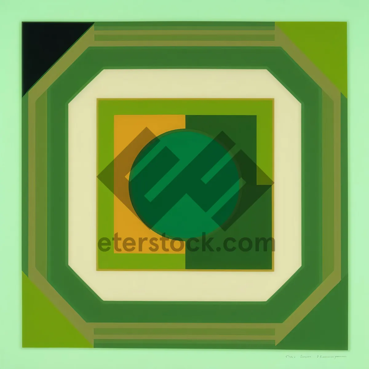 Picture of Modern 3D Design Icon with Blank Frame