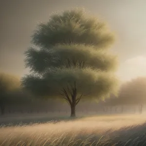Golden Sunset Over Serene Countryside