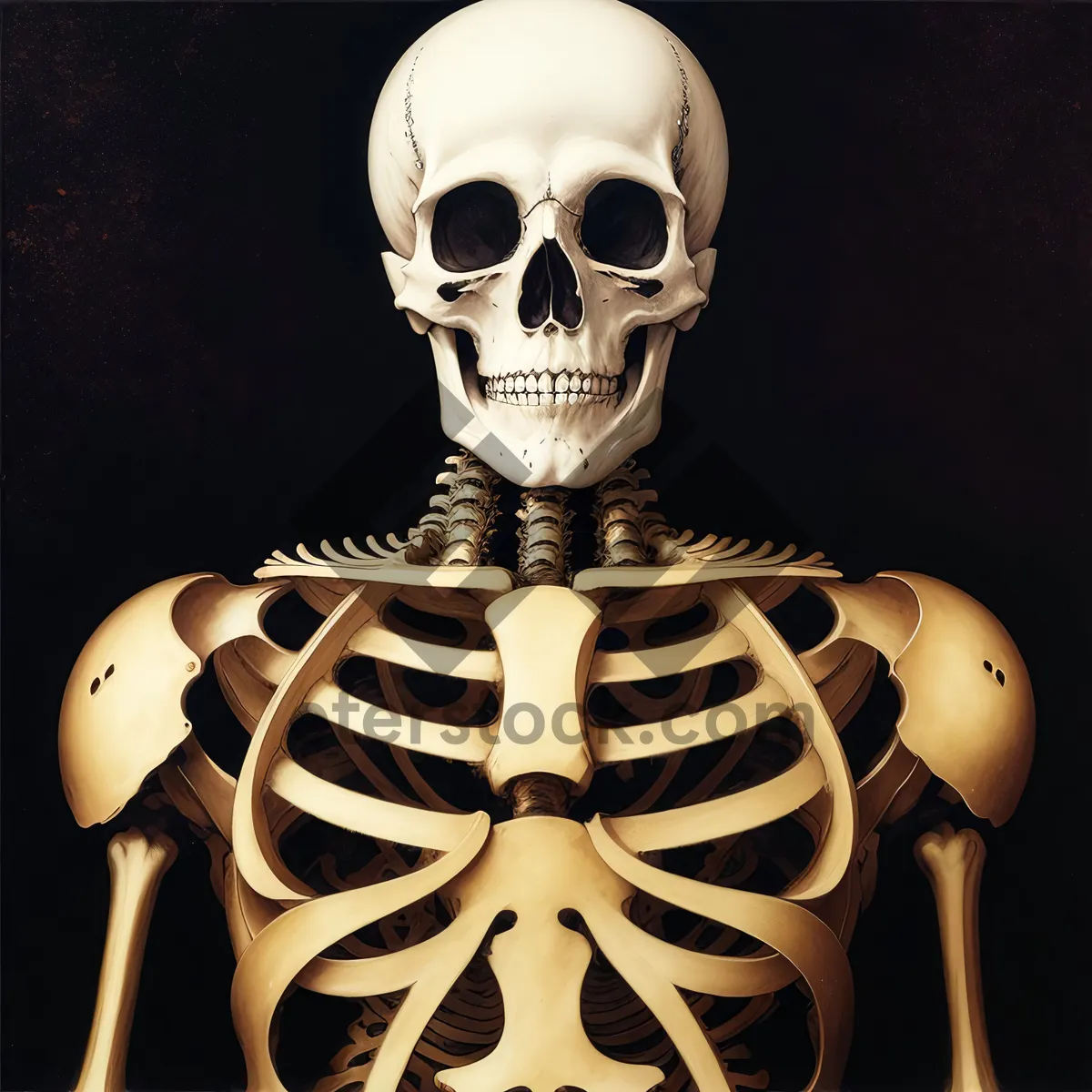 Picture of Scary skeletal pirate bust - anatomy of terror