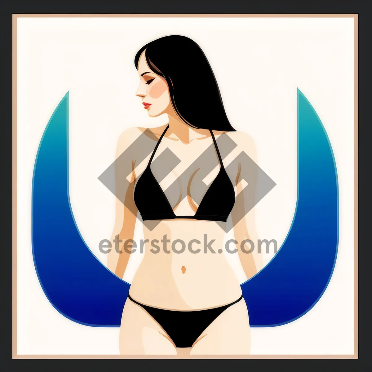 Picture of Playful Fashion Belly Cartoon Art