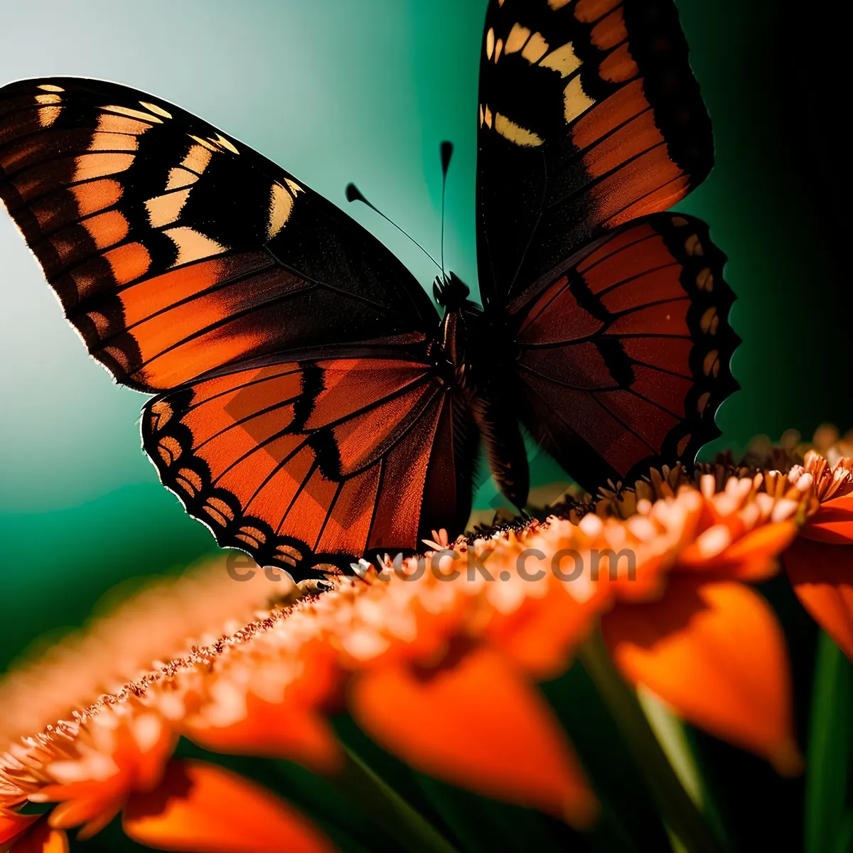 Picture of Vibrant Monarch Butterfly with Delicate Wings