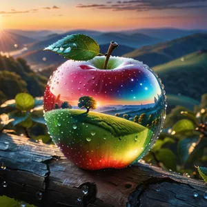 Colorful fresh fruit salad with ripe berries and apples.