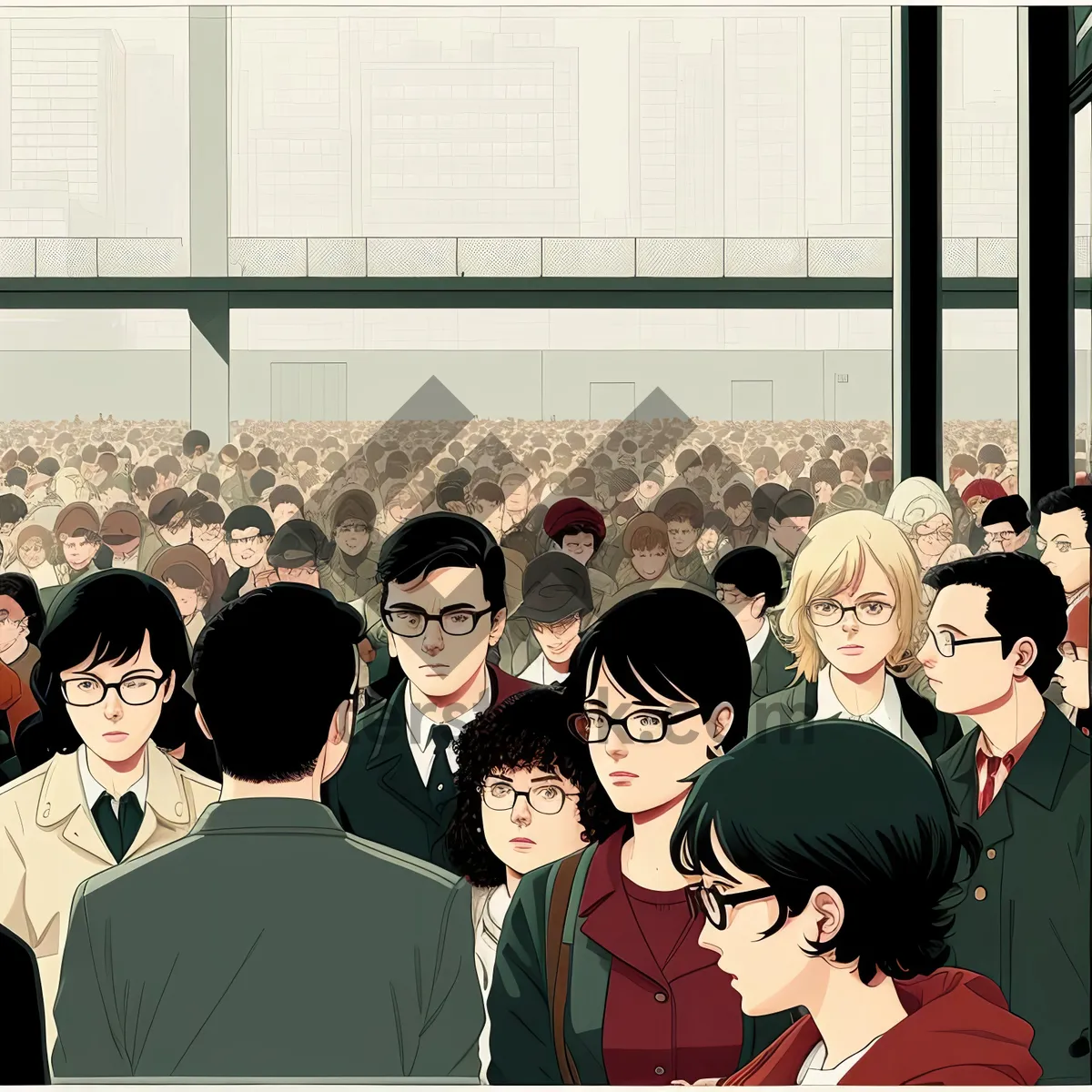 Picture of Successful Corporate Team Meeting in Professional Office